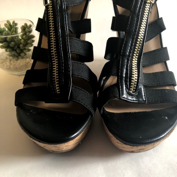 Steve Madden Eddyy Caged Platform Cork Wedges 8 - Picture 5 of 8